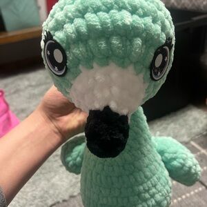Mint Green Plush Flamingo Toy